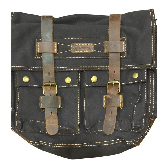 Gearonic Vintage Canvas Leather Messenger Bag - Picture 7 of 13
